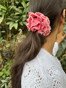 Crochet Beaded Scrunchie